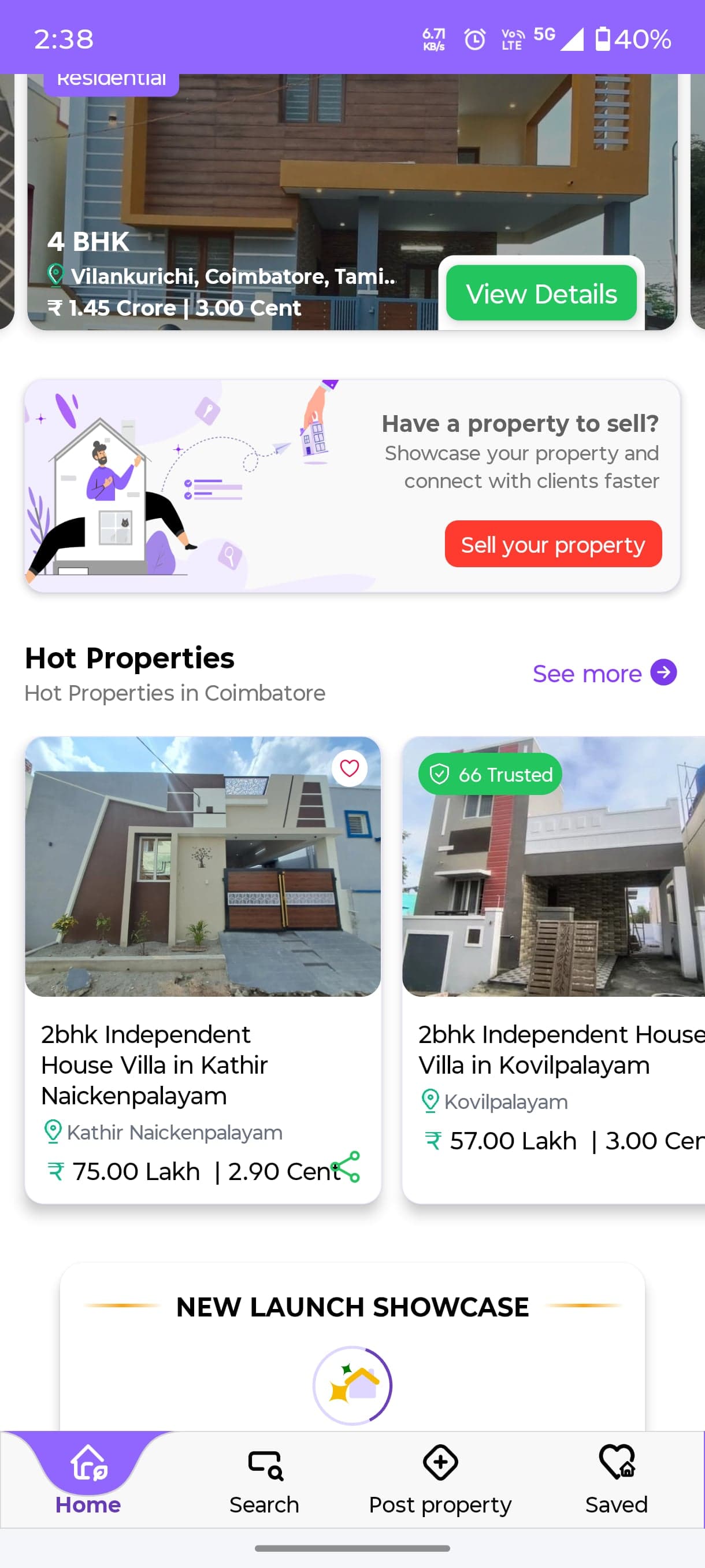 2BHK  Independent House Villa  For Rent In  Tambaram